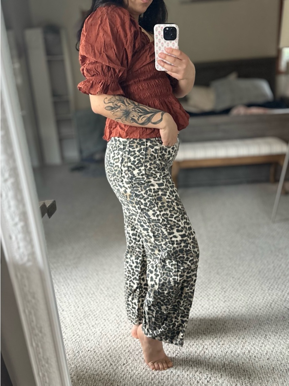 Bohme Leopard Print Barrel Pants - Picture 3 of 5